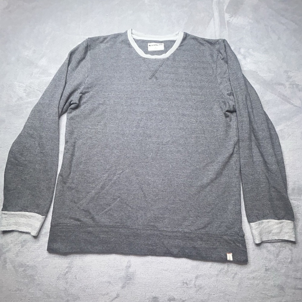 The Normal Brand Jackie Premium Fleece Crew Sweater Large Gray Pullover